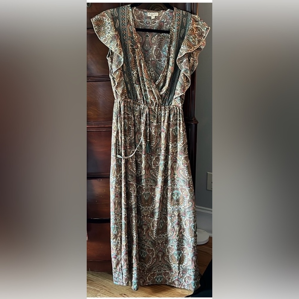 Paisley Ruffle Sleeve Dress by Paani